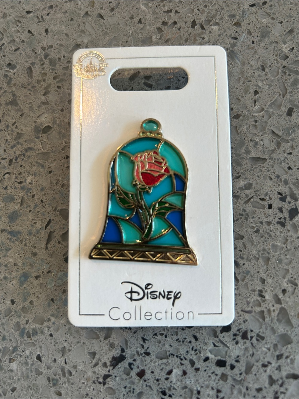 Disney Beauty and the Beast - Stained Glass Rose 🌹 Pin - NEW